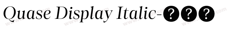 Quase Display Italic字体转换